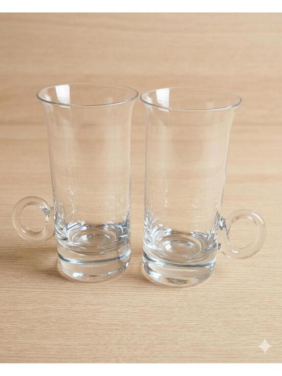 Princess House Other - Vintage Set of 2 Princess House Highlights Clear Crystal Irish Coffee Mugs 5.5”